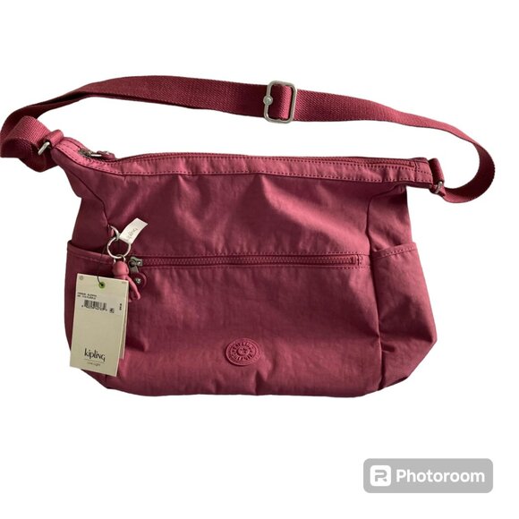NWT Kipling Alenya Nylon Adjustable Crossbody Strap Zip Pocket Monkey Keychain - Picture 12 of 16